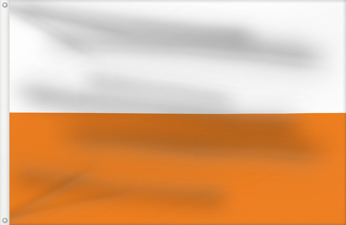 Flagge, mit zwei Metallösen und verstärktem Besatzband: Yacopí Cundinamarca Yacopí (Cundinamarca) Municipio de Yacopí Cundinamarca Compuesta por el color naranja y el color blanco