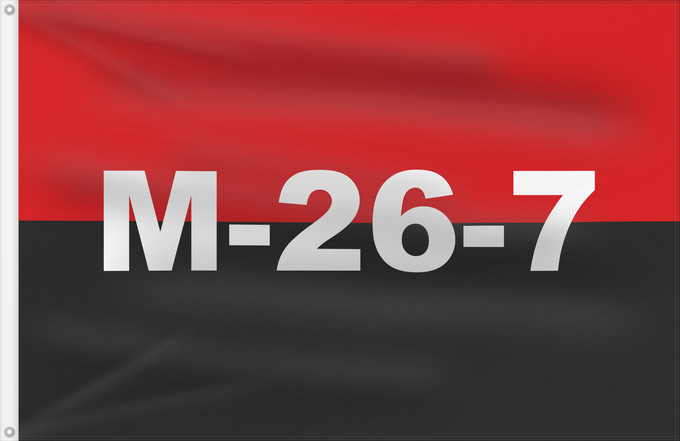 Drapeau, avec deux œillets métalliques et guindant renforcé : M 26 7