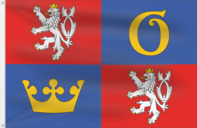 Bandera, con dos ojales metálicos y lado del asta reforzado: Hradec Kralove Region	Hradec Králové Region	Région de Hradec Králové	Región de Hradec Králové	Region Hradec Králové	Regione di Hradec Králové