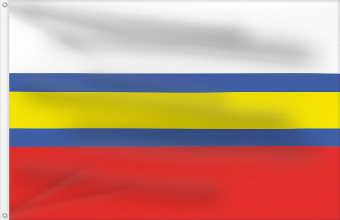Flagge, mit zwei Metallösen und verstärktem Besatzband: Bezno Bezno village in Czechia