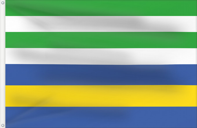 Flag, with two metal eyelets and reinforced hoist: Bilovice nad Svitavou Municipal flag of Bílovice nad Svitavou village Bílovice nad Svitavou Gemeinde Bílovice nad Svitavou Die Flagge besteht aus sieben horizontalen Streifen grün Bílovice nad Svitavou, okres Brno-venkov