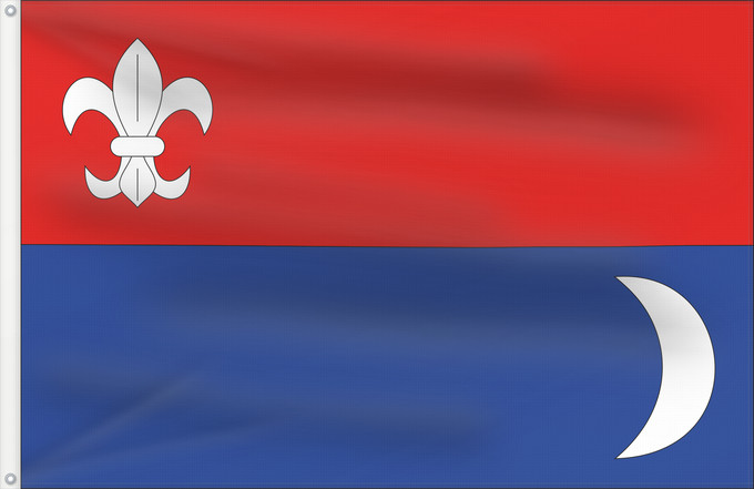 Bandera, con dos ojales metálicos y lado del asta reforzado: Blatnice Blatnice Třebíč District , Czech Republic Blatnice okres Třebíč
