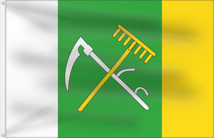 Flag, with two metal eyelets and reinforced hoist: Blatnicka CZ Municipal flag of Blatnička village Blatnička Blatnička, okres Hodonín