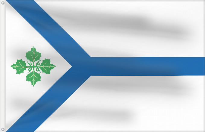 Flag, with two metal eyelets and reinforced hoist: Brno-jih vlajka Brno-jih Městské části Brna-jihu