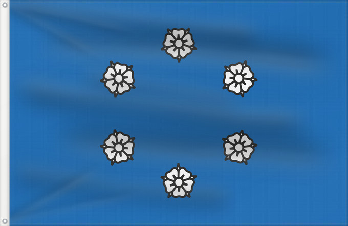 Flag, with two metal eyelets and reinforced hoist: Brno-Komín vlajka Brno-Komín Městské části Brna-Komína