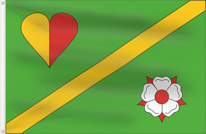 Flag, with two metal eyelets and reinforced hoist: Cenkovice	Coat of arms