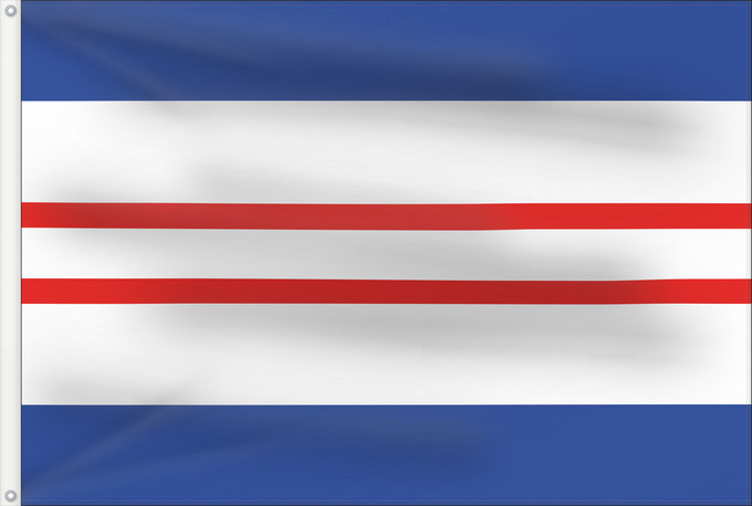 Flagge, mit zwei Metallösen und verstärktem Besatzband: Chlumín