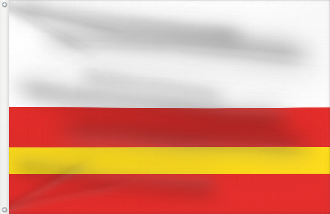 Bandera, con dos ojales metálicos y lado del asta reforzado: Chotanky Choťánky village in Czechia