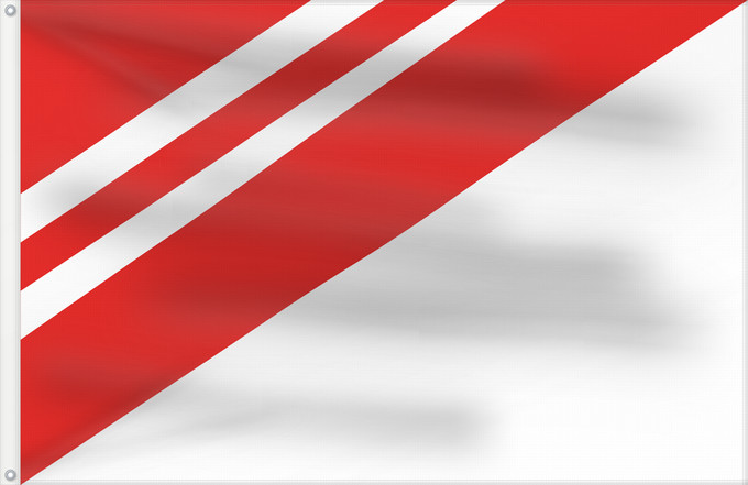 Bandera, con dos ojales metálicos y lado del asta reforzado: Chotenov Chotěnov village in Czechia