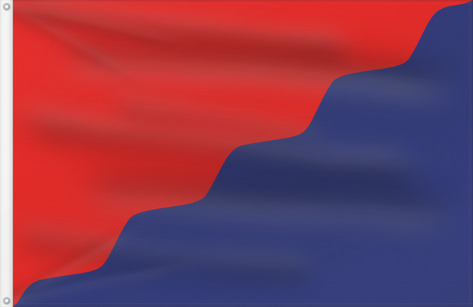 Bandera, con dos ojales metálicos y lado del asta reforzado: Cimelice