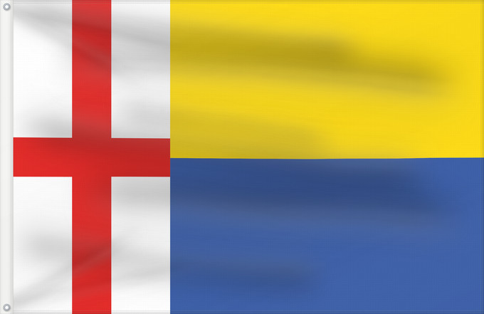 Flag, with two metal eyelets and reinforced hoist: Cizkovice Municipal flag of Čížkovice village Čížkovice Čížkovice, okres Litoměřice