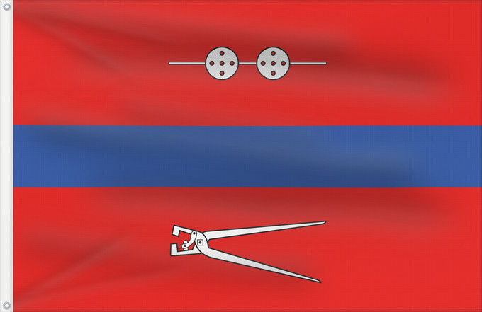 Flag, with two metal eyelets and reinforced hoist: Dalešice  Jablonec nad Nisou  CZ	Dalešice	Dalešice (Jablonec nad Nisou)