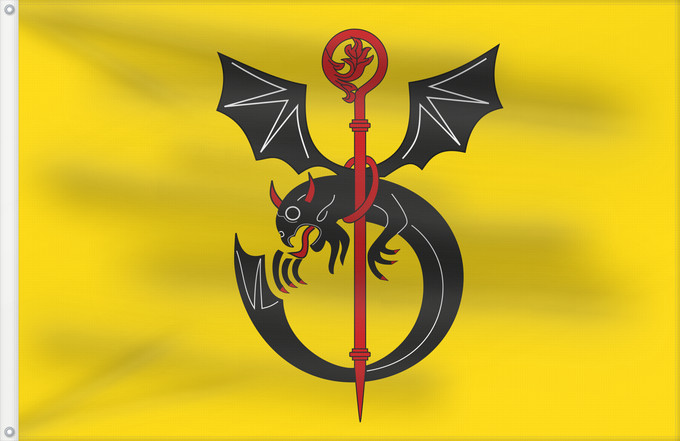 Flag, with two metal eyelets and reinforced hoist: Dlouha Trebova CZ Dlouhá Třebová Coat of arms