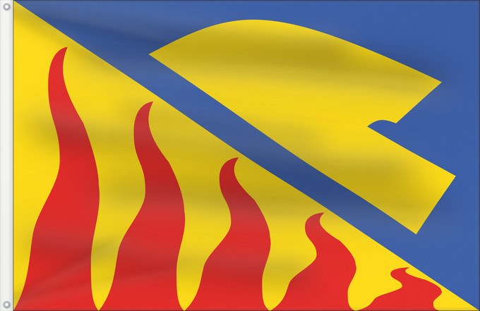 Flag, with two metal eyelets and reinforced hoist: Dobrocovice PH CZ