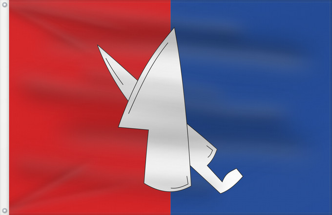 Flag, with two metal eyelets and reinforced hoist: Dolní Lažany TR	Municipal flag of cs Dolní Lažany village