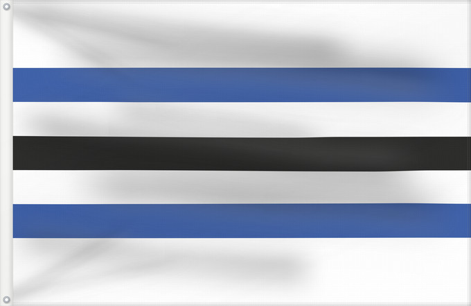 Flag, with two metal eyelets and reinforced hoist: Dolni Loucky Dolní Loučky village in Czechia
