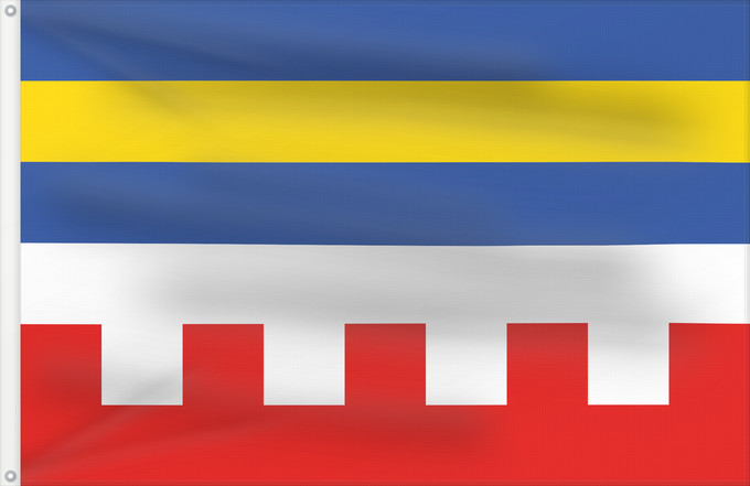 Flag, with two metal eyelets and reinforced hoist: Dolni Slivno Dolní Slivno village in Czechia