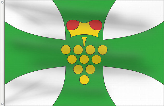 Flag, with two metal eyelets and reinforced hoist: Domanin HO CZ	Municipal flag of Domanín village	Domanín, okres Hodonín