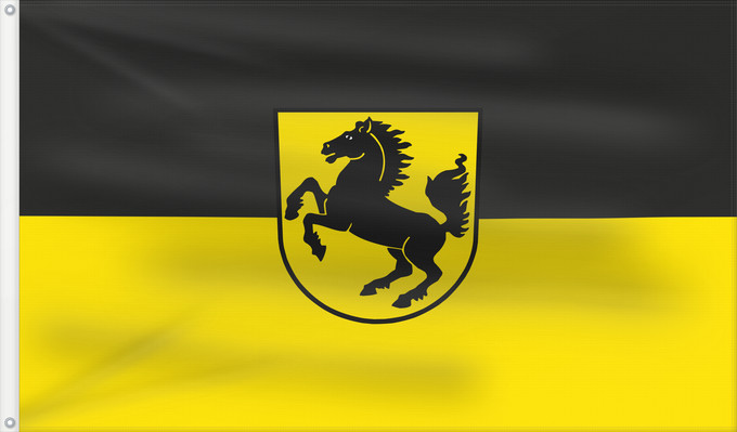 Drapeau, avec deux œillets métalliques et guindant renforcé : Stuttgart, Landeshauptstadt (Region Stuttgart)