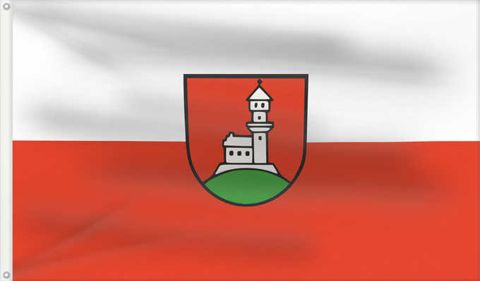 Drapeau, avec deux œillets métalliques et guindant renforcé : Bissingen an der Teck (Region Stuttgart)