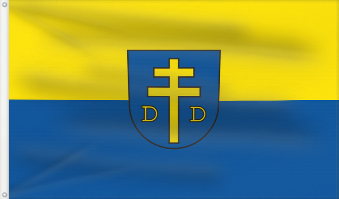 Bandera, con dos ojales metálicos y lado del asta reforzado: Denkendorf (Region Stuttgart)