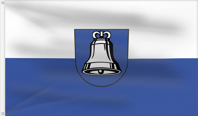 Bandera, con dos ojales metálicos y lado del asta reforzado: Köngen (Region Stuttgart)