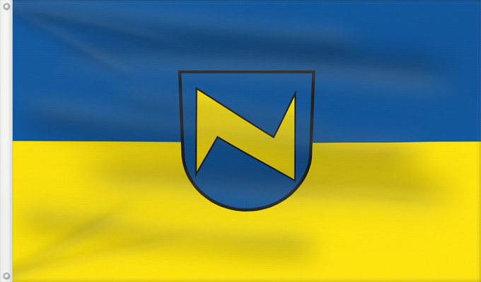 Drapeau, avec deux œillets métalliques et guindant renforcé : Neckartenzlingen (Region Stuttgart)