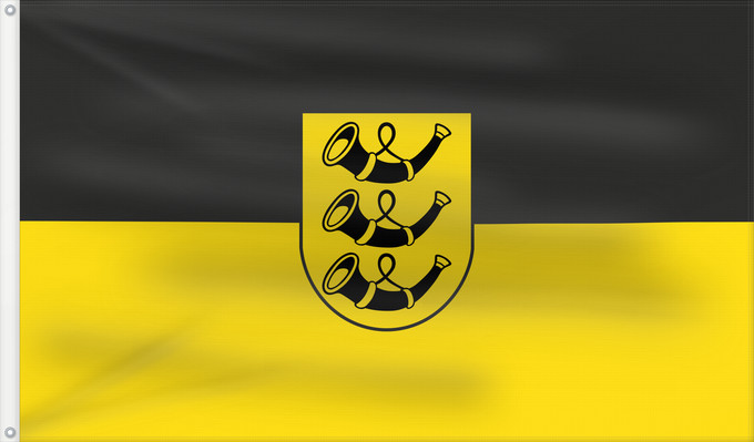 Bandera, con dos ojales metálicos y lado del asta reforzado: Neuffen (Region Stuttgart)