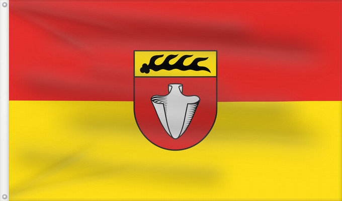 Bandera, con dos ojales metálicos y lado del asta reforzado: Reichenbach an der Fils (Region Stuttgart)