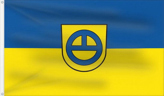 Bandera, con dos ojales metálicos y lado del asta reforzado: Leinfelden-Echterdingen (Region Stuttgart)