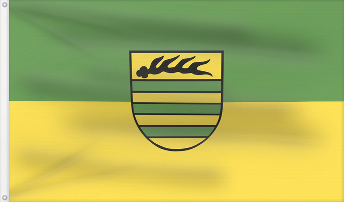 Flagge, mit zwei Metallösen und verstärktem Besatzband: Aichtal (Region Stuttgart)