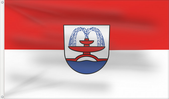 Bandera, con dos ojales metálicos y lado del asta reforzado: Bad Überkingen (Region Stuttgart)