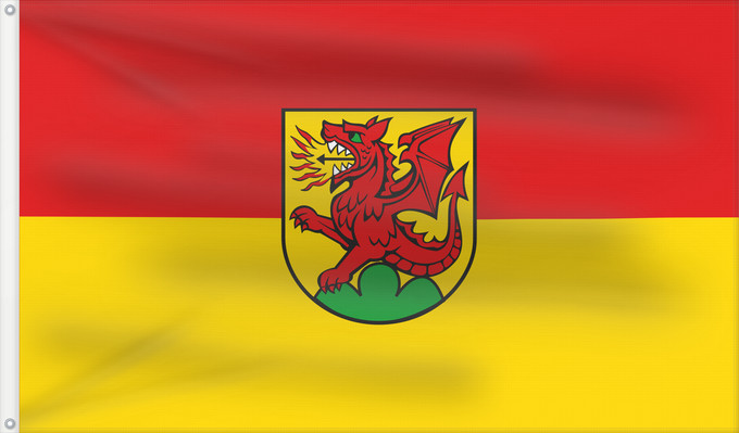 Drapeau, avec deux œillets métalliques et guindant renforcé : Drackenstein (Region Stuttgart)