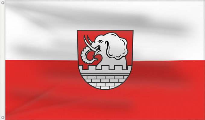 Bandera, con dos ojales metálicos y lado del asta reforzado: Hohenstadt (Region Stuttgart)