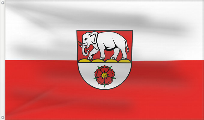 Bandera, con dos ojales metálicos y lado del asta reforzado: Kuchen (Region Stuttgart)