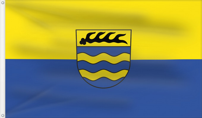 Bandera, con dos ojales metálicos y lado del asta reforzado: Schlierbach (Region Stuttgart)