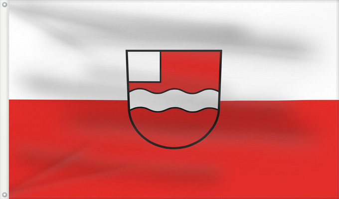 Flagge, mit zwei Metallösen und verstärktem Besatzband: Uhingen (Region Stuttgart)