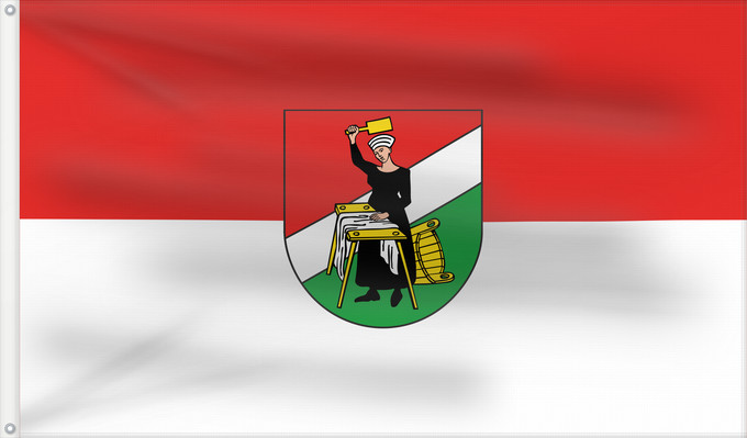 Bandera, con dos ojales metálicos y lado del asta reforzado: Wäschenbeuren (Region Stuttgart)