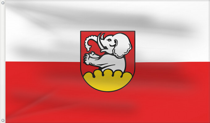 Drapeau, avec deux œillets métalliques et guindant renforcé : Wiesensteig (Region Stuttgart)