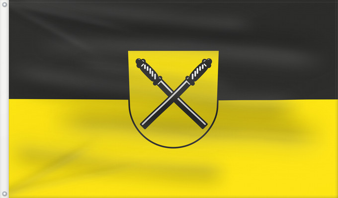 Bandera, con dos ojales metálicos y lado del asta reforzado: Benningen am Neckar (Region Stuttgart)