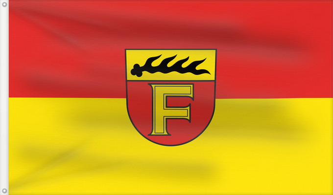 Bandera, con dos ojales metálicos y lado del asta reforzado: Freudental (Region Stuttgart)