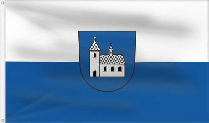 Bandera, con dos ojales metálicos y lado del asta reforzado: Kirchheim am Neckar (Region Stuttgart)