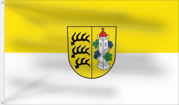 Bandera, con dos ojales metálicos y lado del asta reforzado: Marbach am Neckar (Region Stuttgart)