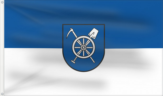 Bandera, con dos ojales metálicos y lado del asta reforzado: Möglingen (Region Stuttgart)