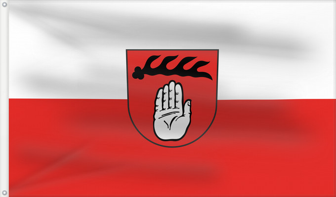 Bandera, con dos ojales metálicos y lado del asta reforzado: Mundelsheim (Region Stuttgart)