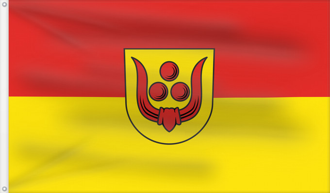 Bandera, con dos ojales metálicos y lado del asta reforzado: Sersheim (Region Stuttgart)