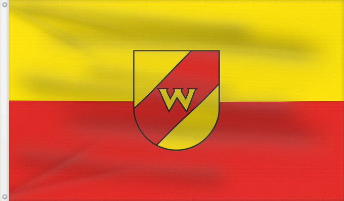 Bandera, con dos ojales metálicos y lado del asta reforzado: Walheim (Region Stuttgart)