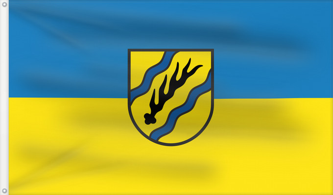 Flagge, mit zwei Metallösen und verstärktem Besatzband: Rems-Murr-Kreis (Kreis)