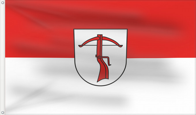 Bandera, con dos ojales metálicos y lado del asta reforzado: Allmersbach im Tal (Region Stuttgart)