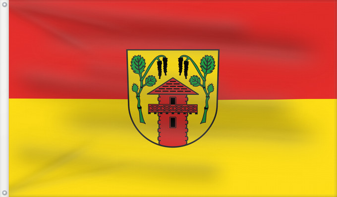 Bandera, con dos ojales metálicos y lado del asta reforzado: Großerlach (Region Stuttgart)